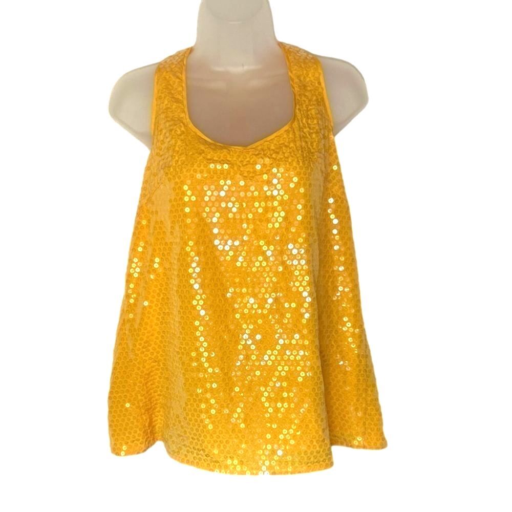 Judith March Canary Yellow Sequin Tank!
